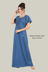 Soft Denim Ruby Nightgown