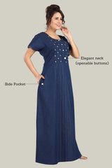 Soft Denim Ruby Nightgown