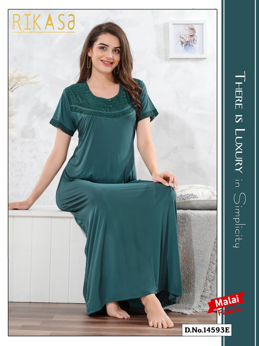 Hunter Green Malai fabric Anvika