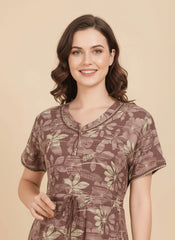Light Brown Supima Cotton Umbrella Nightgown Tina
