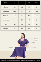 Navy blue Reyon Suhana