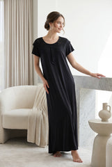 Dark Black Malai fabric Alifya