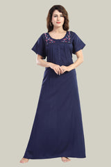 Navy blue Bamboo Cotton Monali