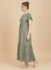 Sage Green Supima Cotton Umbrella Nightgown Prisha