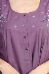 Lavender Supima Cotton Plain Nisha