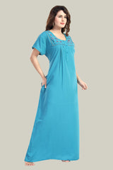 Sapphire Blue Bamboo Cotton Monali