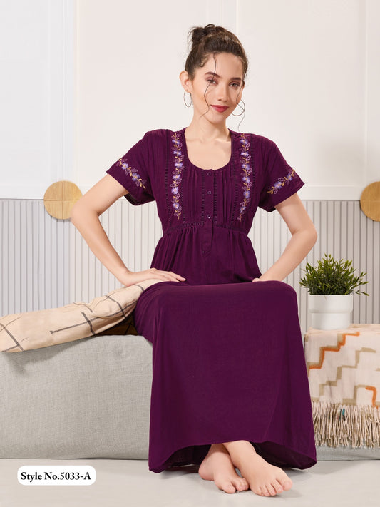 Burgundy Bamboo Cotton Sonali