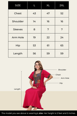 Chocolate Brown Spun Cotton Kashmiri Work Atheena