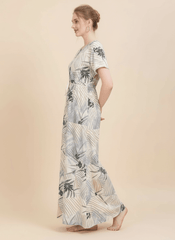 Cream Grey Supima Cotton Umbrella Nightgown Shruti