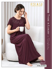 Dark Wine Malai Fabric Ayesha