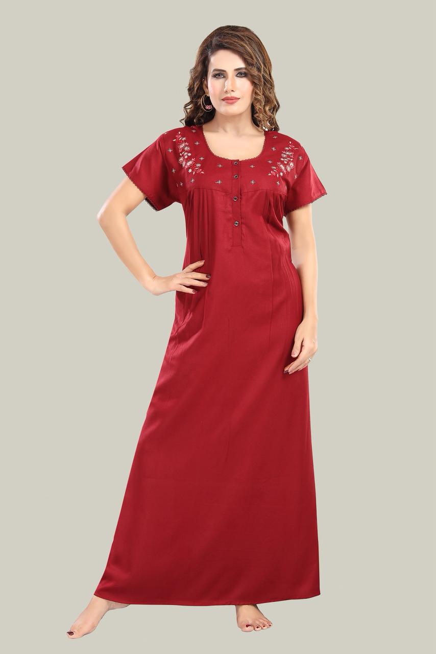 Cherry Red Supima Cotton Plain Nisha