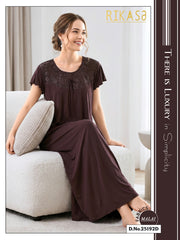 Chocolate Brown Malai Fabric Ayesha
