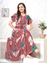 Candy Pink Supima Cotton Umbrella Nightgown Emma