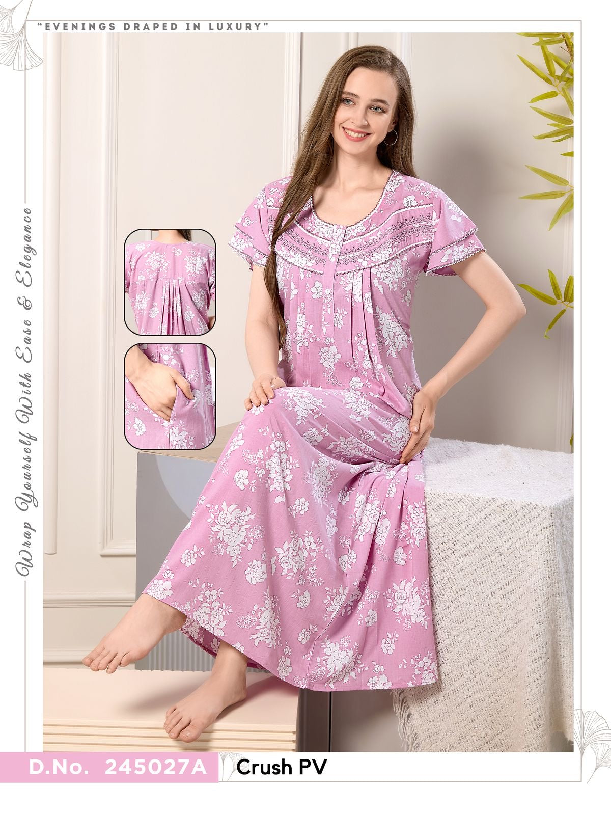 Blush Pink Bamboo Cotton Mahi