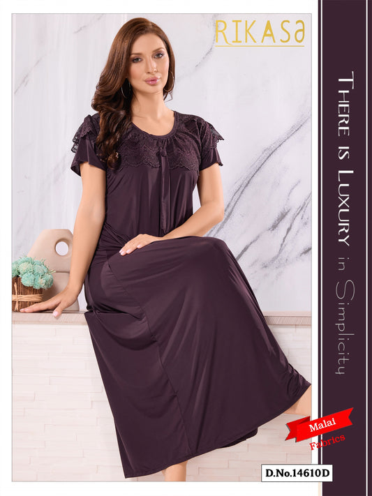 Dark Purple Malai fabric Alifya