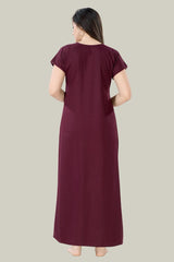 Chocolate Brown Supima Cotton Plain Nina