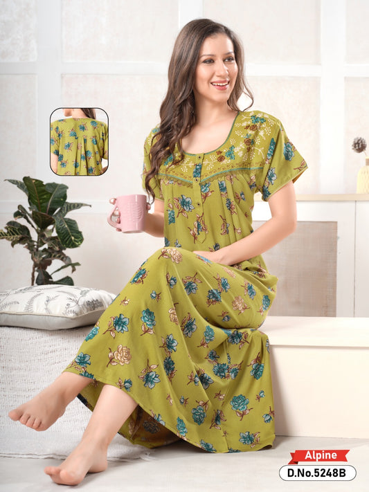 Lime Green Pink Supima Cotton Khushi