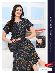 Navy blue Reyon Suhana