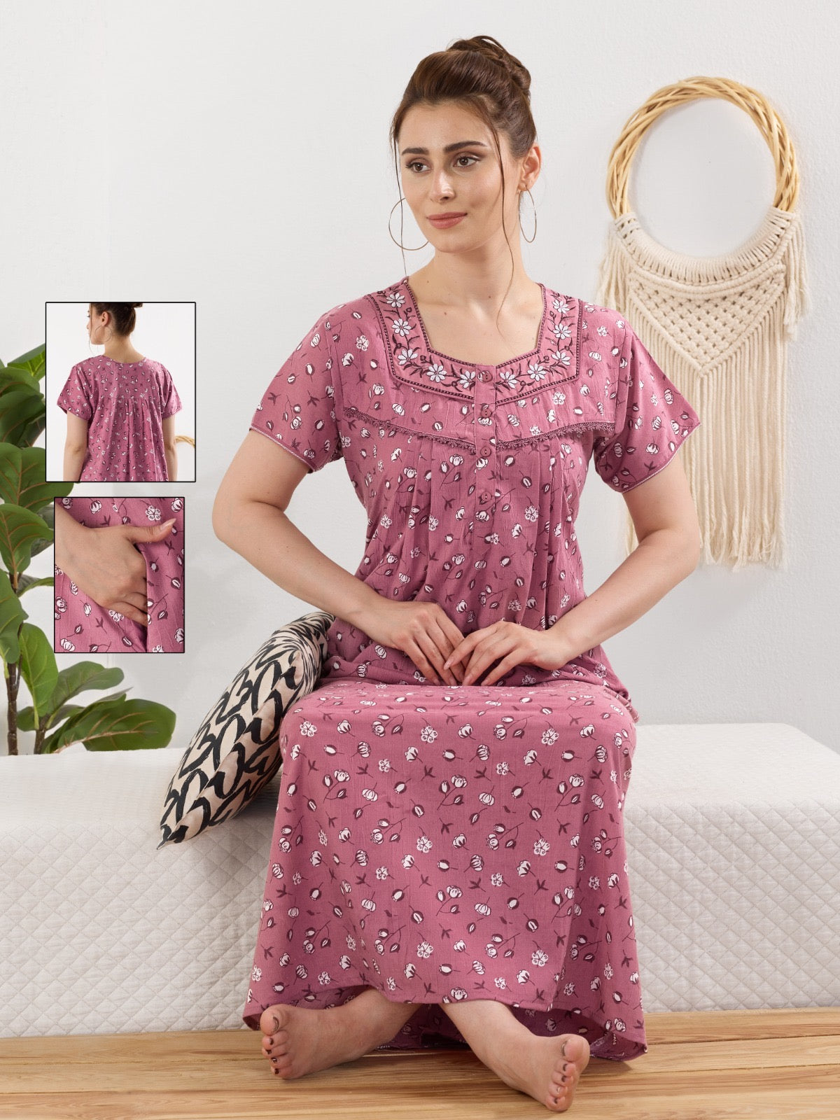Rouge Pink Bamboo Cotton Anvi