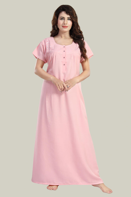 Crepe Pink Supima Cotton Plain Nisha