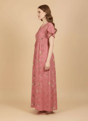 Salmon Pink Supima Cotton Umbrella Nightgown Prisha