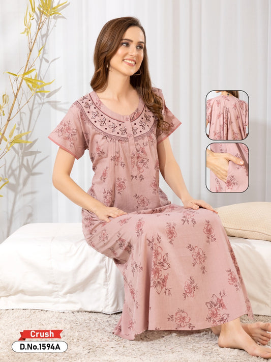 Puce Pink Bamboo Cotton Brisa