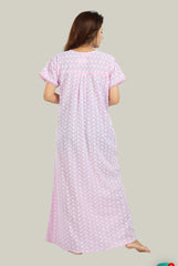 Blossom Pink Pure cotton Chikankari Amyra