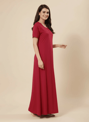 Dark Red Malai fabric Anvika