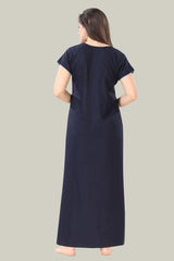 Navy Blue Supima Cotton Plain Nina