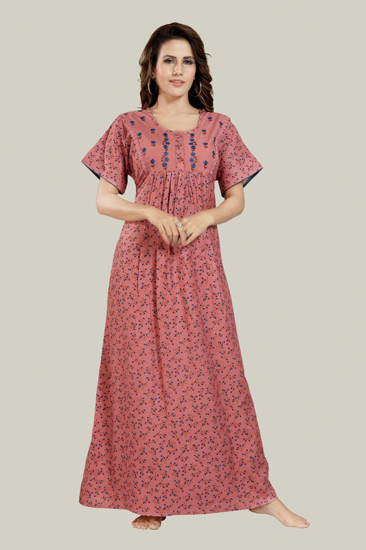Salmon Pink Jute Cotton Avni