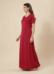 Dark Red Malai fabric Anvika