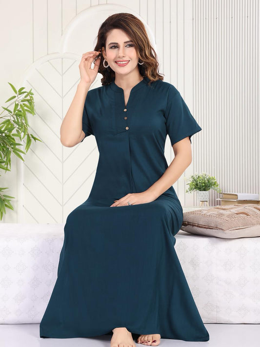 Peacock Blue Milano Cotton Tara