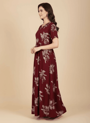 Red Supima Cotton Umbrella Nightgown Ziva