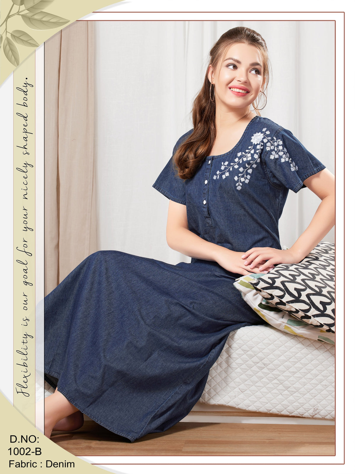 Soft Denim Scarlett Nightgown