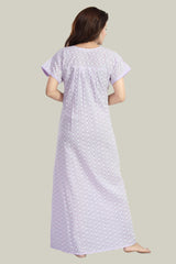 Lavender Pure cotton Chikankari Amyra