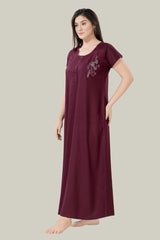 Chocolate Brown Supima Cotton Plain Nina