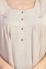 Beige Supima Cotton Plain Nisha