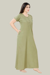 Green Supima Cotton Plain Nina
