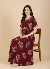 Red Supima Cotton Umbrella Nightgown Ziva