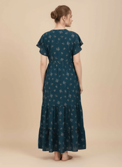 Turquoise Supima Cotton Umbrella Nightgown Nysa