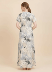 Cream Grey Supima Cotton Umbrella Nightgown Shruti