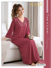 Cherry Red Long sleeves Malai Fabric Alia