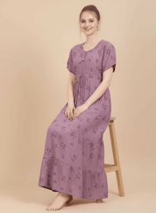 Lavender Supima Cotton Umbrella Nightgown Monisha