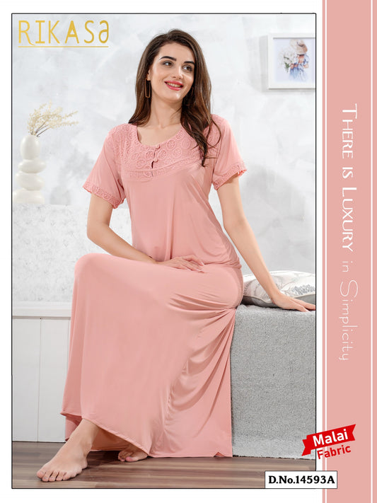 Baby Pink Malai fabric Anvika