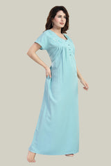 Baby Blue Supima Cotton Plain Nisha