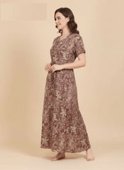 Light Brown Supima Cotton Umbrella Nightgown Tina