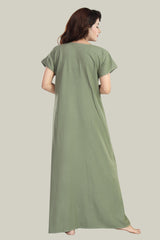 Green Supima Cotton Plain Nisha