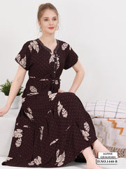 Brown Supima Cotton Umbrella Nightgown Priyanka