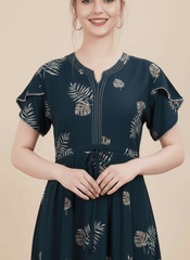 Bottle Green Supima Cotton Umbrella Nightgown Anjali