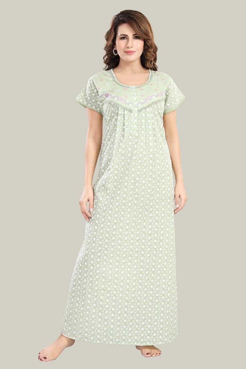 Pista Green Pure cotton Chikankari Amyra